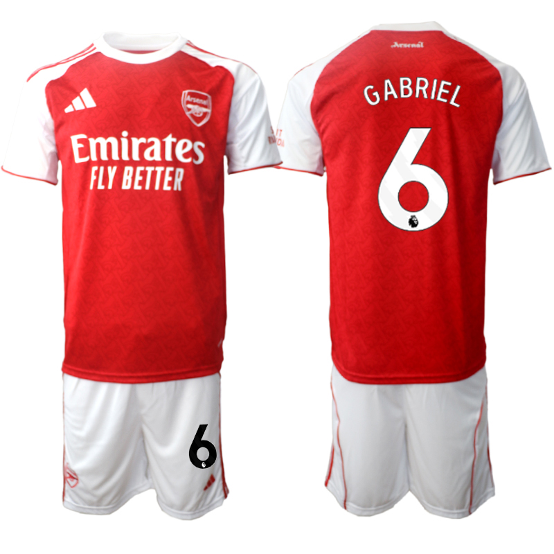 Men 2025-2026 Club Arsenal home red #6 Soccer Jersey 01
